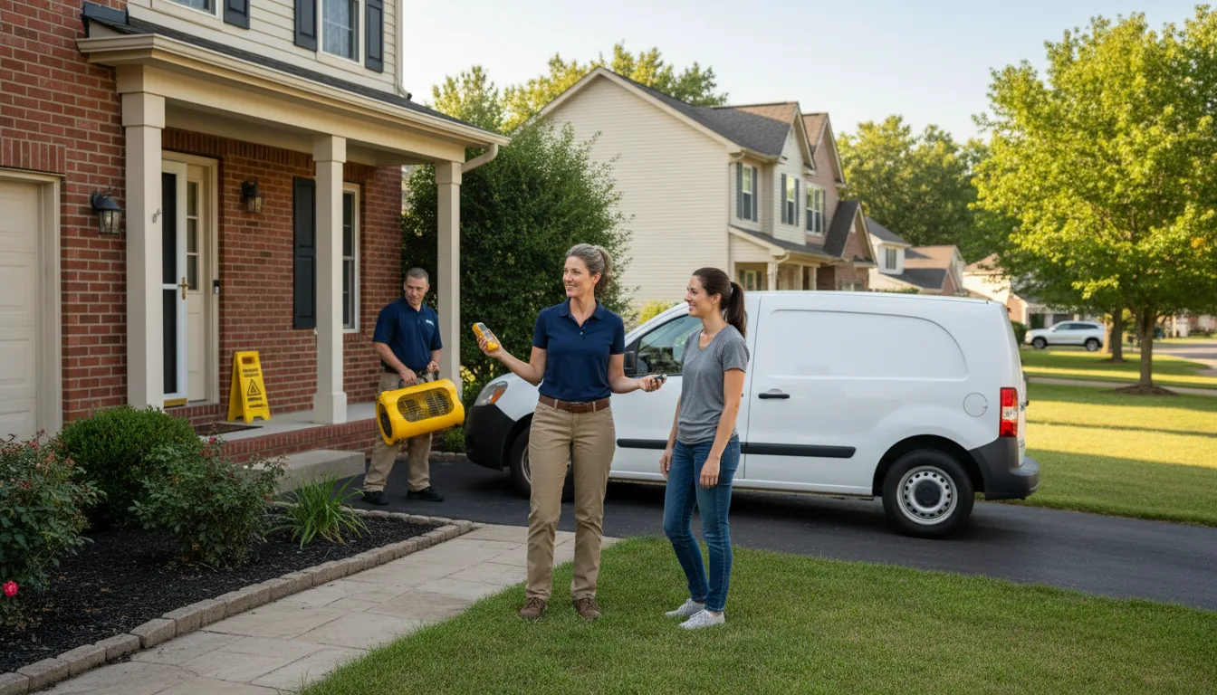 Residential water damage restoration in Wapwallopen, PA